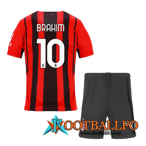 Camiseta Futbol AC Milan (BRAHIM 10) Ninos Titular2021/2022