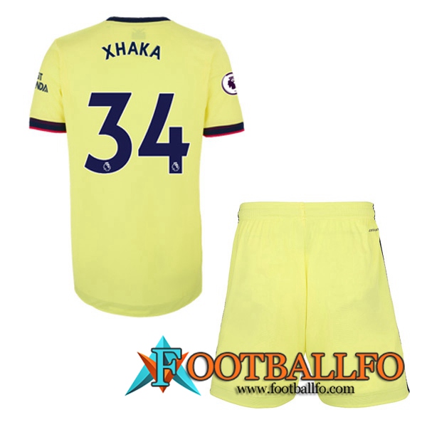 Camiseta Futbol FC Arsenal (Granit Xhaka 34) Ninos Alternativo 2021/2022