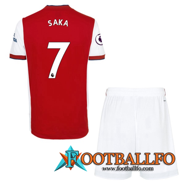 Camiseta Futbol FC Arsenal (Bukayo Saka 7) Ninos Titular 2021/2022
