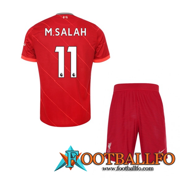 Camiseta Futbol FC Liverpool (Mohamed Salah 11) Ninos Titular 2021/2022
