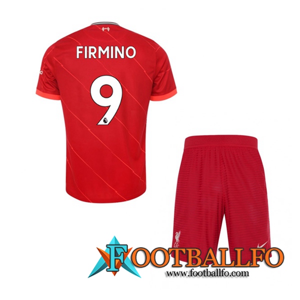 Camiseta Futbol FC Liverpool (Roberto Firmino 9) Ninos Titular 2021/2022