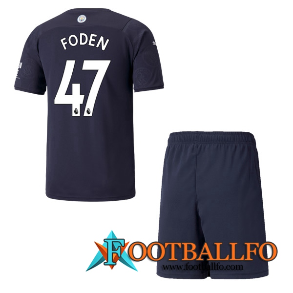 Camiseta Futbol Manchester City (FODEN 47) Ninos Tercero 2021/2022