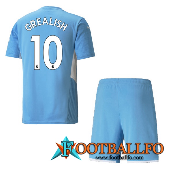 Camiseta Futbol Manchester City (GREALISH 10) Ninos Titular 2021/2022