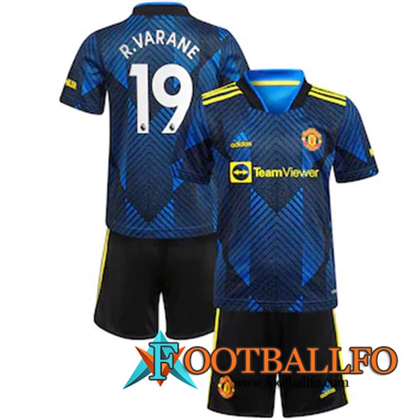 Camiseta Futbol Manchester United (R.Varane 19) Ninos Tercero 2021/2022