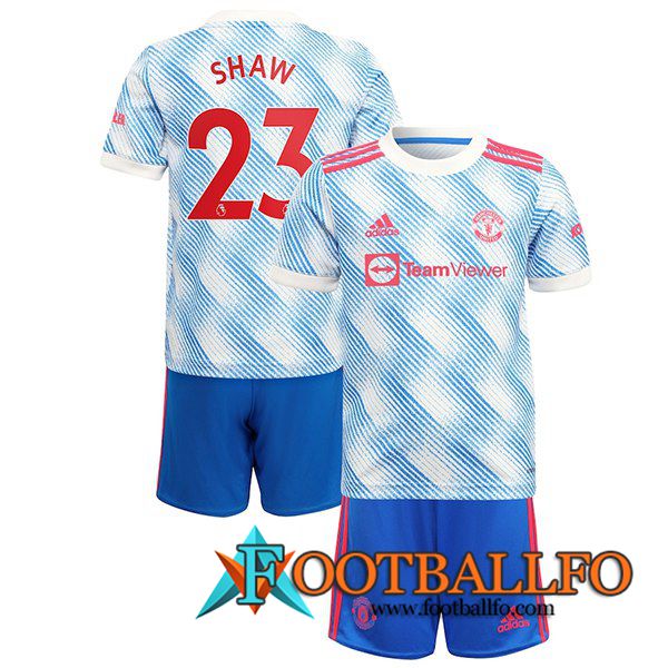 Camiseta Futbol Manchester United (Shaw 23) Ninos Alternativo 2021/2022