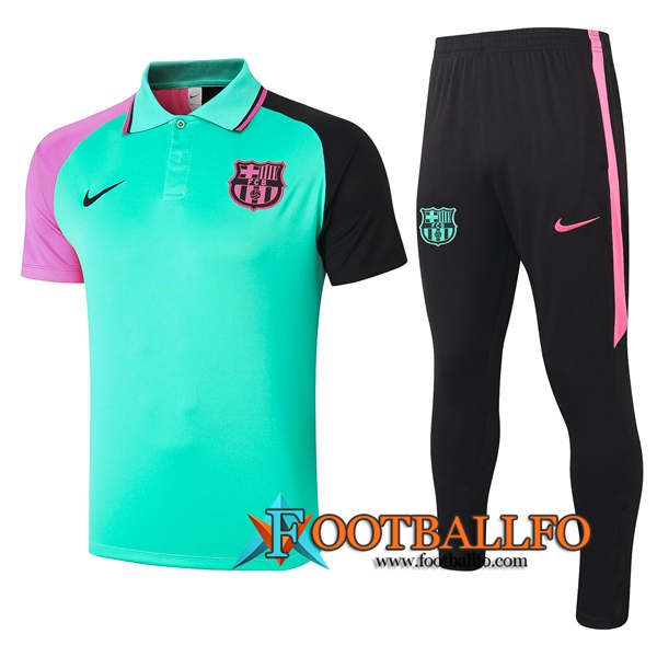Polo Futbol FC Barcelona + Pantalones Verde 2020/2021