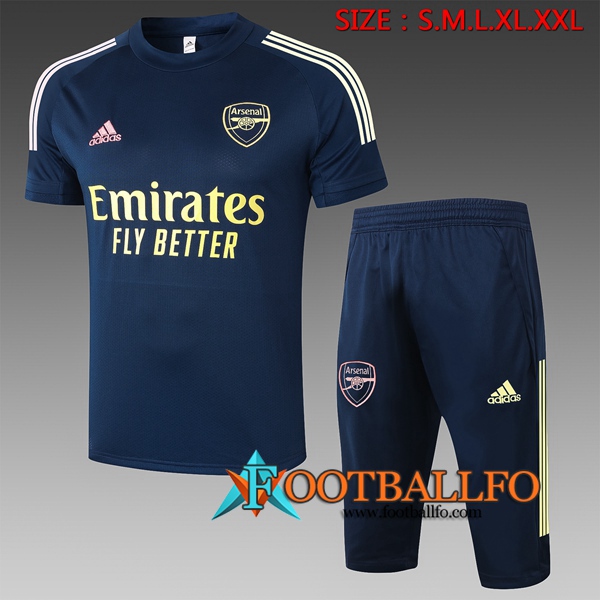 Camisetas de entrenamiento Arsenal + Pantalones 3/4 Azul Royal 2020/2021