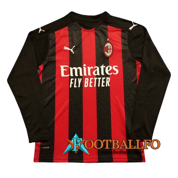 Camiseta Futbol Milan AC Primera Manga larga 2020/2021