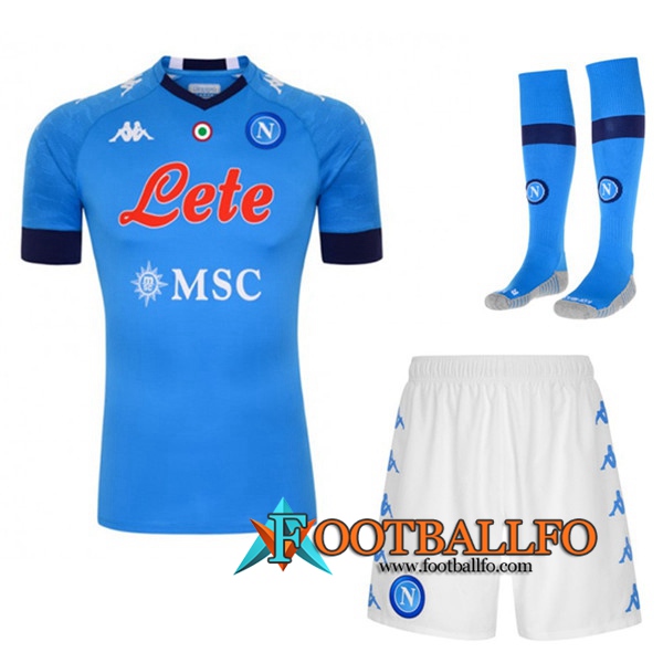 Traje Camiseta Futbol SSC Napoli Primera (Cortos+Calcetines) 2020/2021
