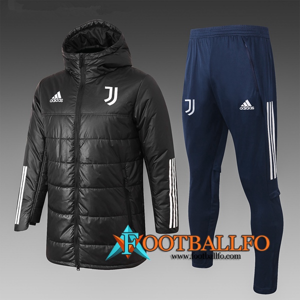 Chaqueta de Plumas Juventus Negro + Pantalones 2020/2021