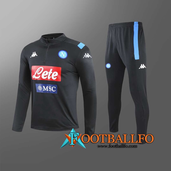 Chandal Futbol - Chaqueta + Pantalones SSC Napoli Negro 2020/2021