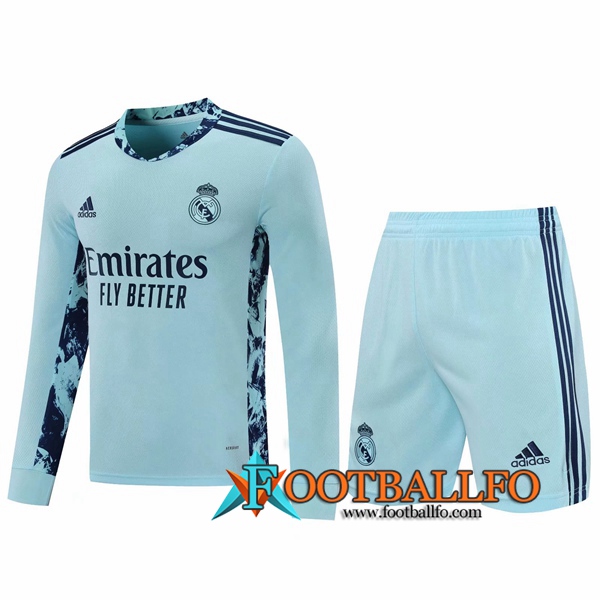 Traje Camiseta Futbol Real Madrid Portero Azul 2020/2021