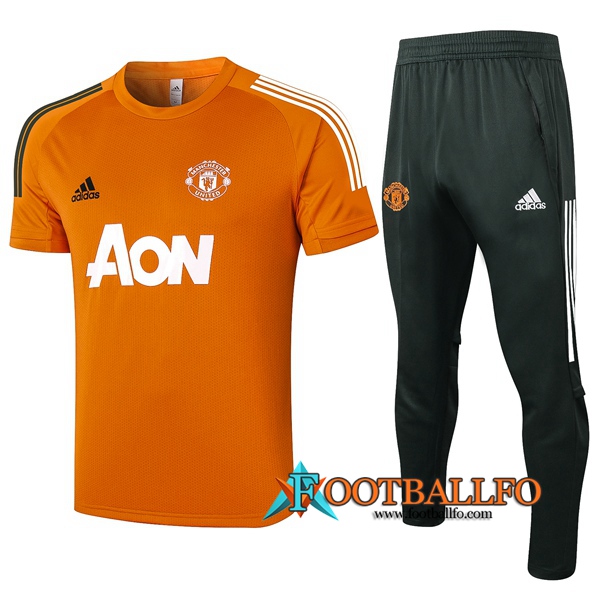 Camisetas de entrenamiento Manchester United + Pantalones Amarillo 2020/2021