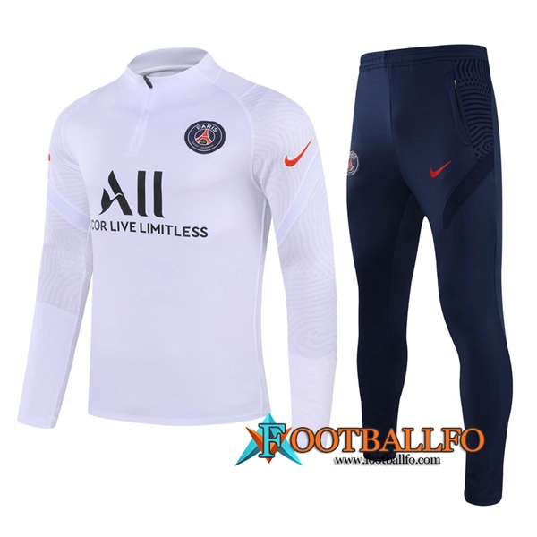 Chandal Futbol - Chaqueta + Pantalones Pairis PSG Blanco 2020/2021