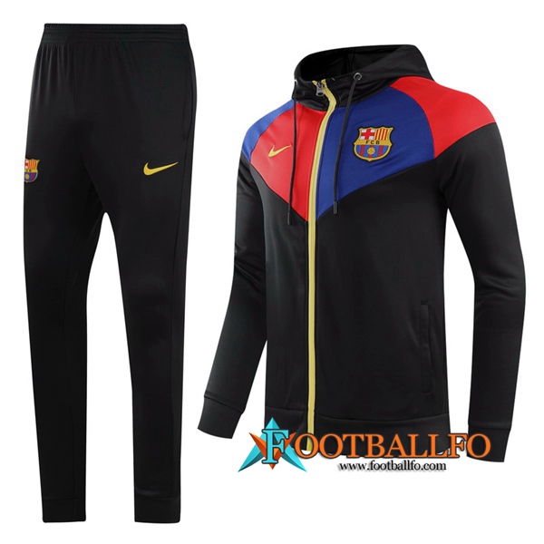 Chandal Futbol - Chaqueta con capucha + Pantalones FC Barcelona Negro 2020/2021