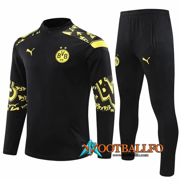 Chandal Futbol - Chaqueta + Pantalones Dortmund BVB Negro 2020/2021