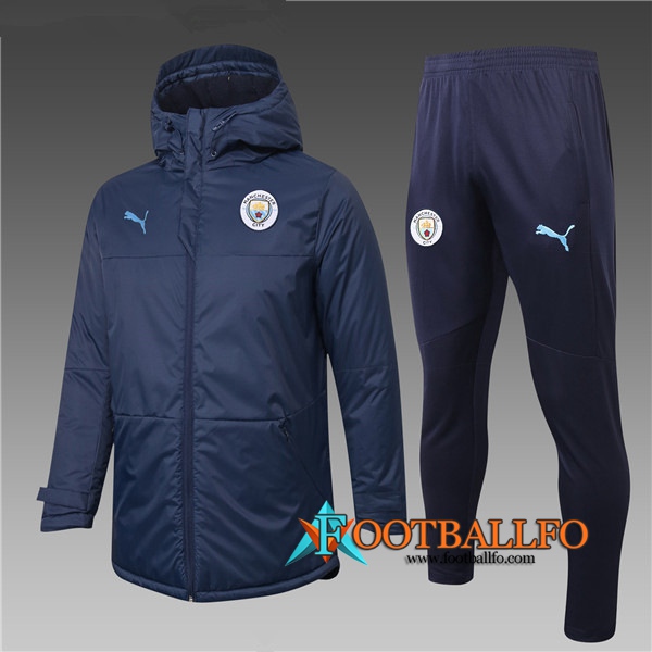 Chaqueta de Plumas Manchester City Azul Marin + Pantalones 2020/2021