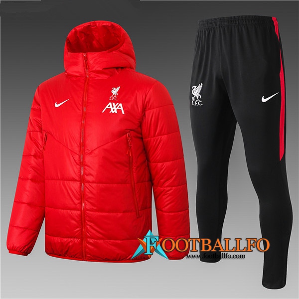 Chaqueta de Plumas FC Liverpool Roja + Pantalones 2020/2021