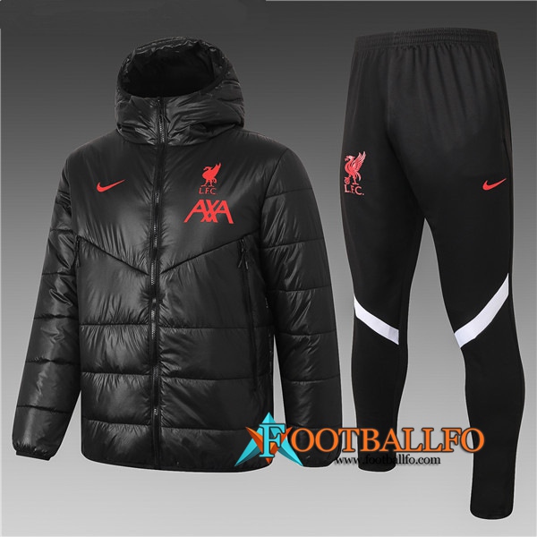 Chaqueta de Plumas FC Liverpool Negro + Pantalones 2020/2021