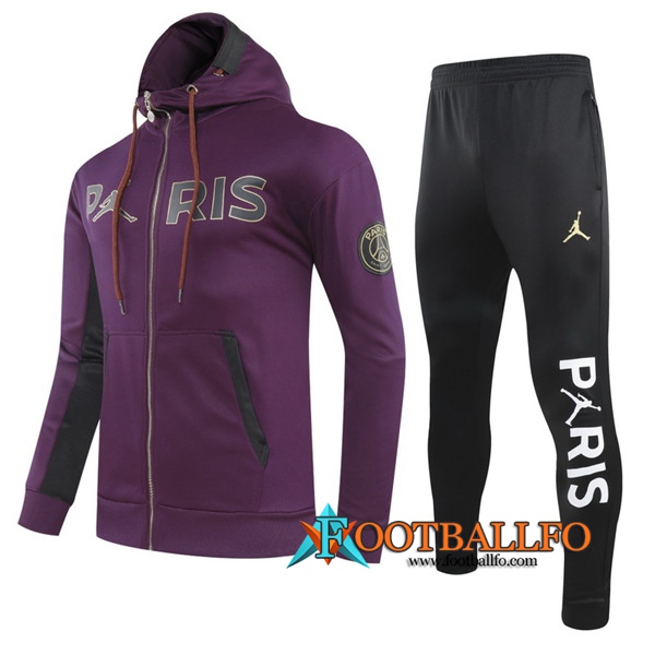 Chandal Futbol - Chaqueta con capucha + Pantalones PSG Jordan Violet 2020/2021