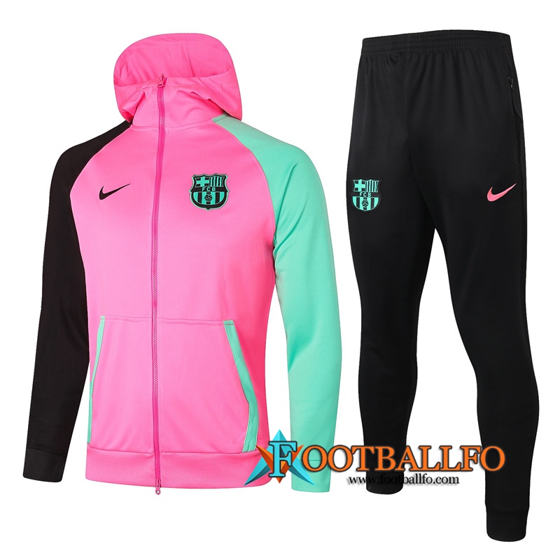 Chandal Futbol - Chaqueta con capucha + Pantalones FC Barcelona Rosa 2020/2021