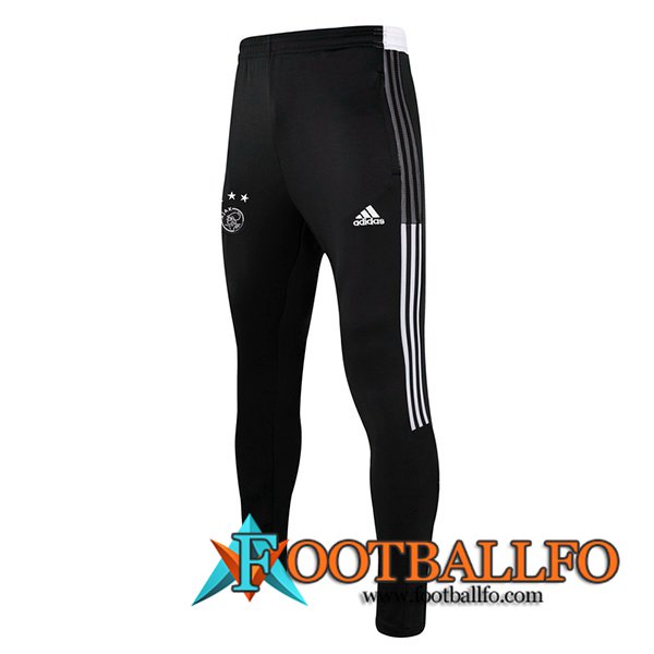 Pantalon Entrenamiento AFC Ajax Negro/Blanca 2021/2022