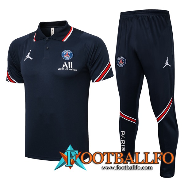 Camiseta Polo Jordan PSG + Pantalones Azul Marino 2021/2022