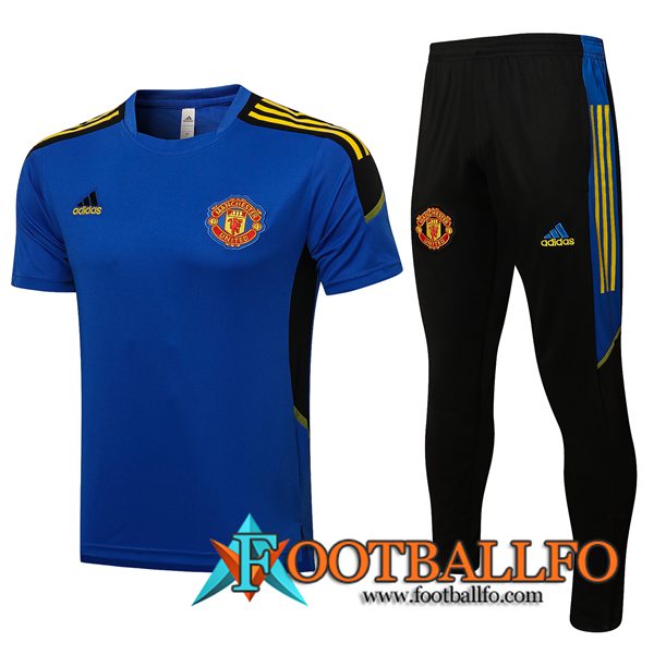 Camiseta Polo Manchester United + Pantalones Azul/Negro 2021/2022