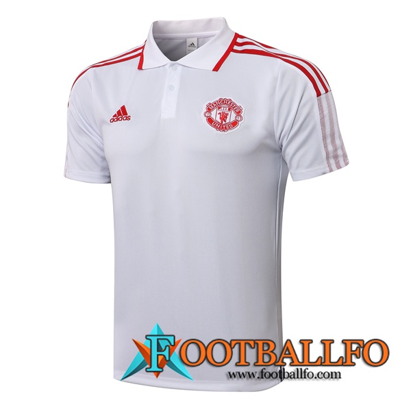 Camiseta Polo Manchester United Rojo/Blanca 2021/2022 -01
