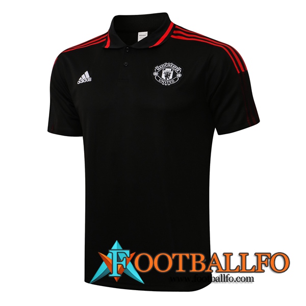 Camiseta Polo Manchester United Rojo/Negro 2021/2022