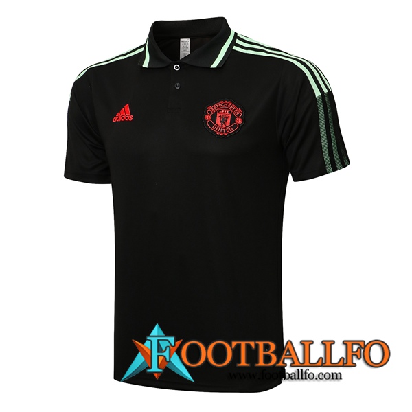 Camiseta Polo Manchester United Negro/Verde 2021/2022