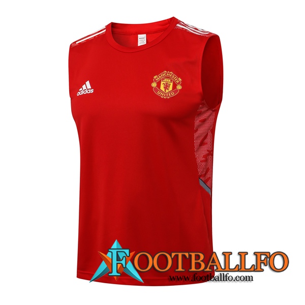 Camiseta Entrenamiento sin mangas Manchester United Rojo 2021/2022