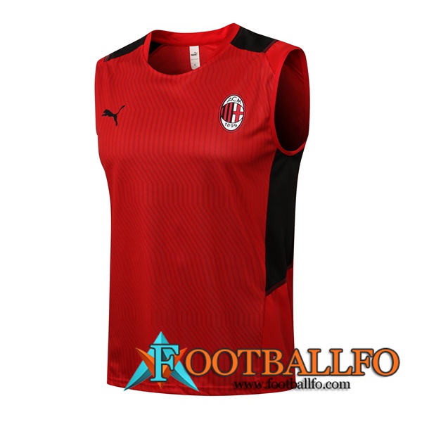 Camiseta Entrenamiento sin mangas AC Milan Rojo/Negro 2021/2022