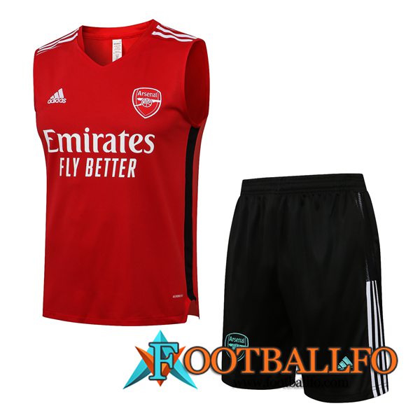 Camiseta Entrenamiento sin mangas FC Arsenal + Cortos Rojo 2021/2022