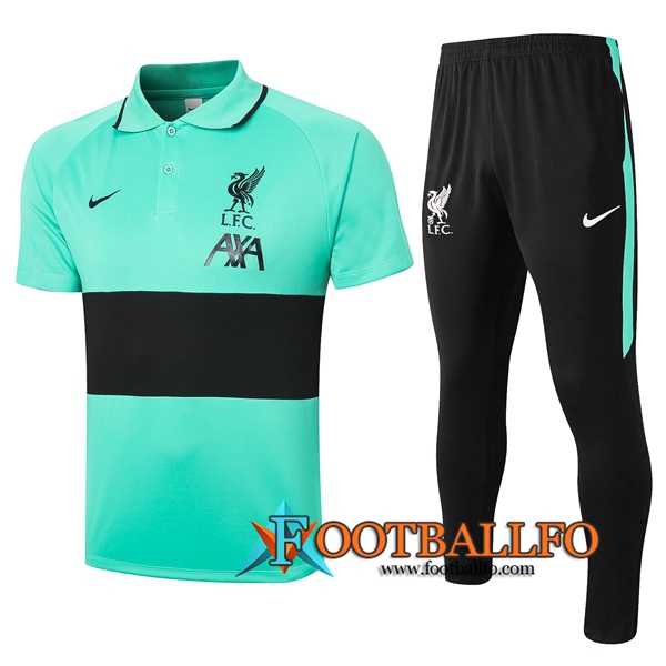 Polo Futbol Paris FC Liverpool + Pantalones Verde/Negro 2020/2021