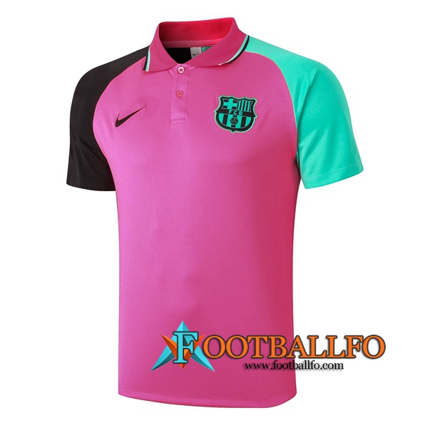 Polo Futbol FC Barcelona Rosa/Negro 2020/2021