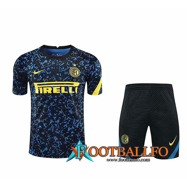Camiseta Entrenamiento Inter Milan + Shorts Azul/Negro 2020/2021