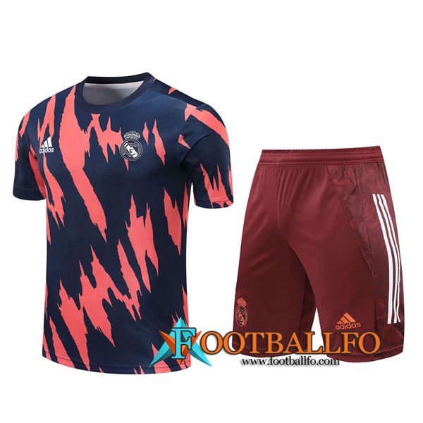 Camiseta Entrenamiento Real Madrid + Shorts Marron/Azul 2020/2021