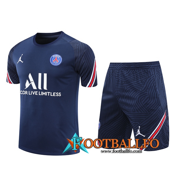 Camiseta Entrenamiento PSG Jordan + Shorts Azul Marin 2020/2021