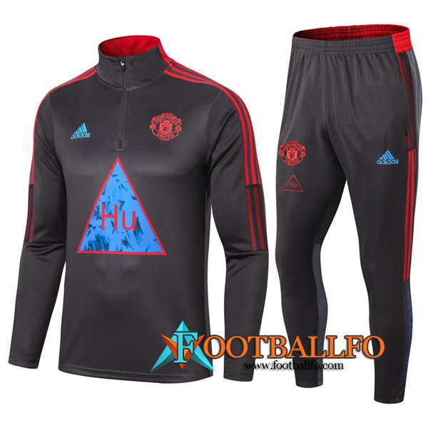 Chandal Futbol + Pantalones Manchester United Joint Edition Gris Oscuro 2020/2021