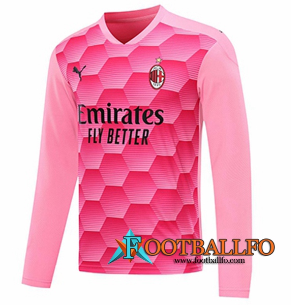 Camisetas Futbol Milan AC Portero Rosa Manga Larga 2020/2021
