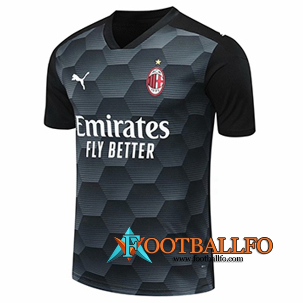 Camisetas Futbol Milan AC Portero Negro 2020/2021