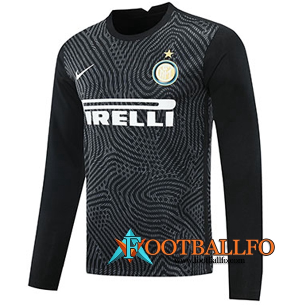 Camisetas Futbol Inter Milan Portero Negro Manga Larga 2020/2021