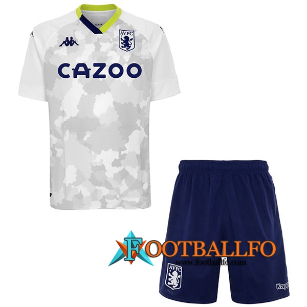 Camisetas Futbol Aston Villa Ninos Tercera 2020/2021