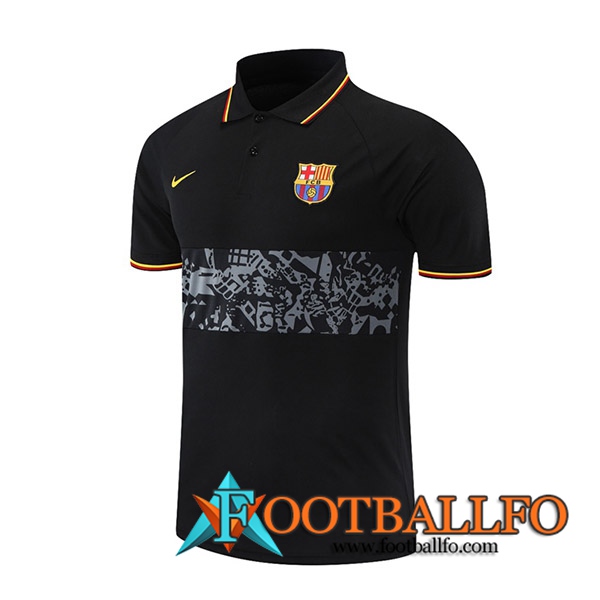 Camiseta Polo FC Barcelone Noir/Gris 2021/2022