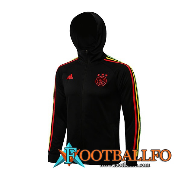 Veste A Capuche AFC Ajax Noir/Rojo 2021/2022