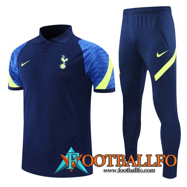 Camiseta Polo Tottenham Hotspur + Pantalones Azul Marino/Verde 2021/2022