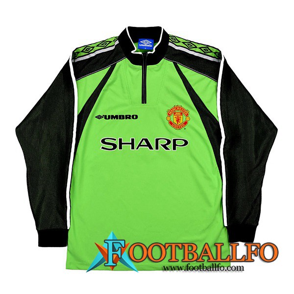 Camiseta Futbol Manchester United Retro Alternativo Manga Larga 1998/1999