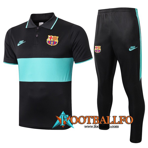 Polo Futbol FC Barcelona + Pantalones Negro Verde 2019/2020