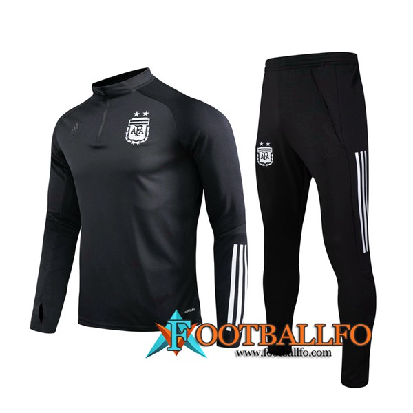 Chandal Futbol + Pantalones Argentina Negro 2020/2021